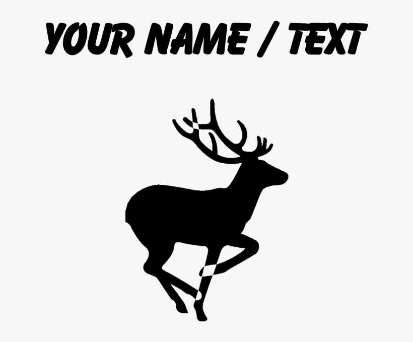 Custom Running Deer Silhouette Sweater - Zapatilla Con Alas, transparent png download