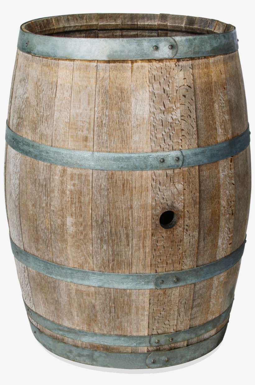 Wine Barrel Trash Container - Wood, transparent png download
