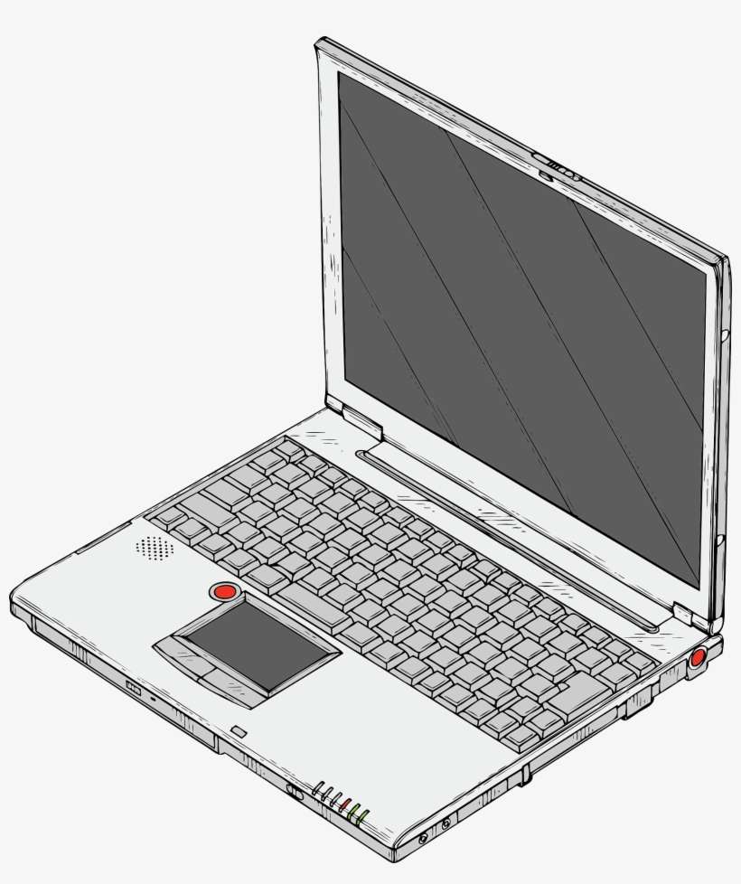 Of A With Dark Screen Free Image - Laptop Clipart, transparent png download