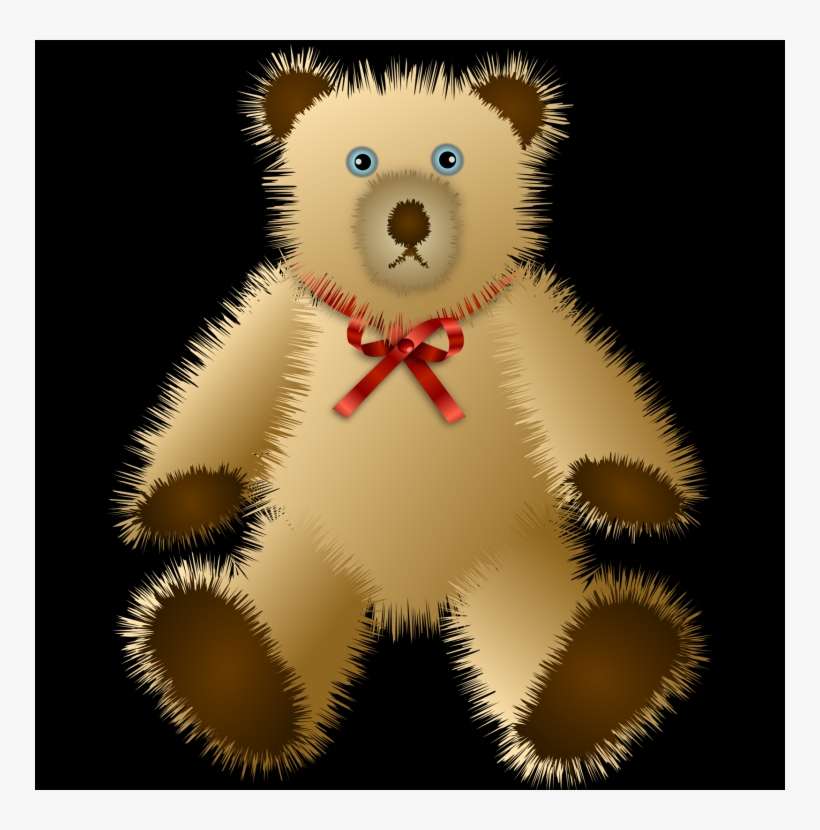 Shaggy Teddy Bear Free Vector - Teddy Bear, transparent png download