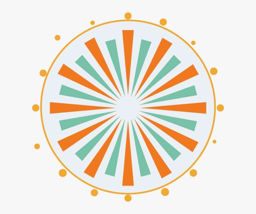 Orange Green Wheel Abstract Logo - Tychonic System, transparent png download