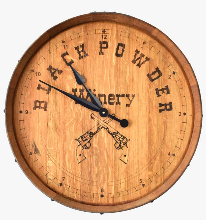 Wine Barrel Lid Wall Clock - Wall Clock, transparent png download