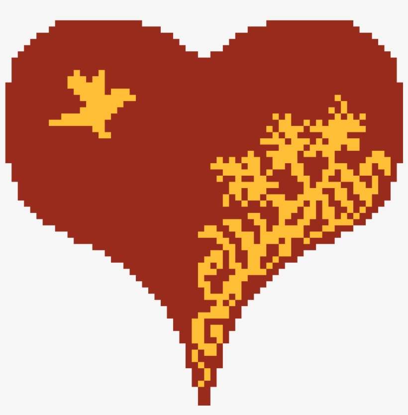 Lovers Notebook Pixel Heart Png Pixel Heart Transparent - Emblem, transparent png download