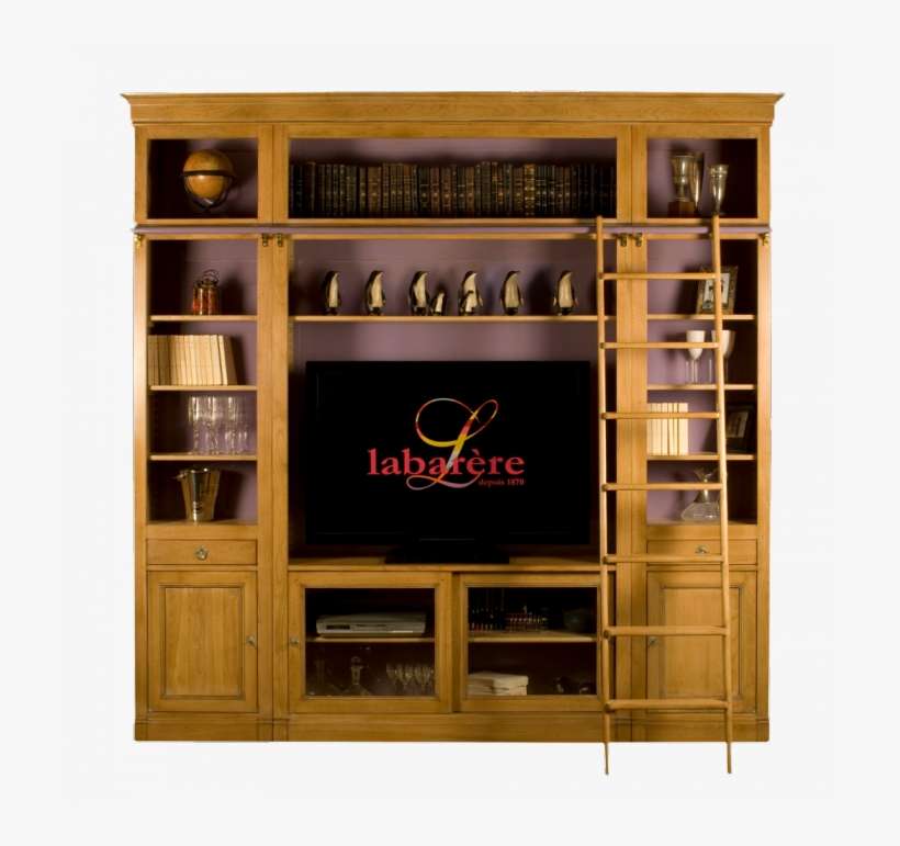 Tv Bookcase With Extension & Ladder - Shelf, transparent png download