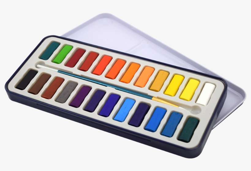 Estuche Metálico De Acuarela No - Acuarelas Atl 24 Pastillas, transparent png download