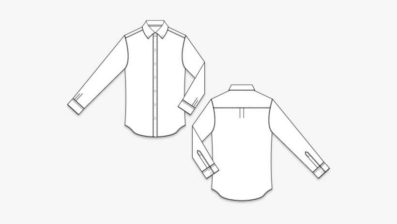 Dress Shirt Clipart Shirt Outline - Illustration, transparent png download