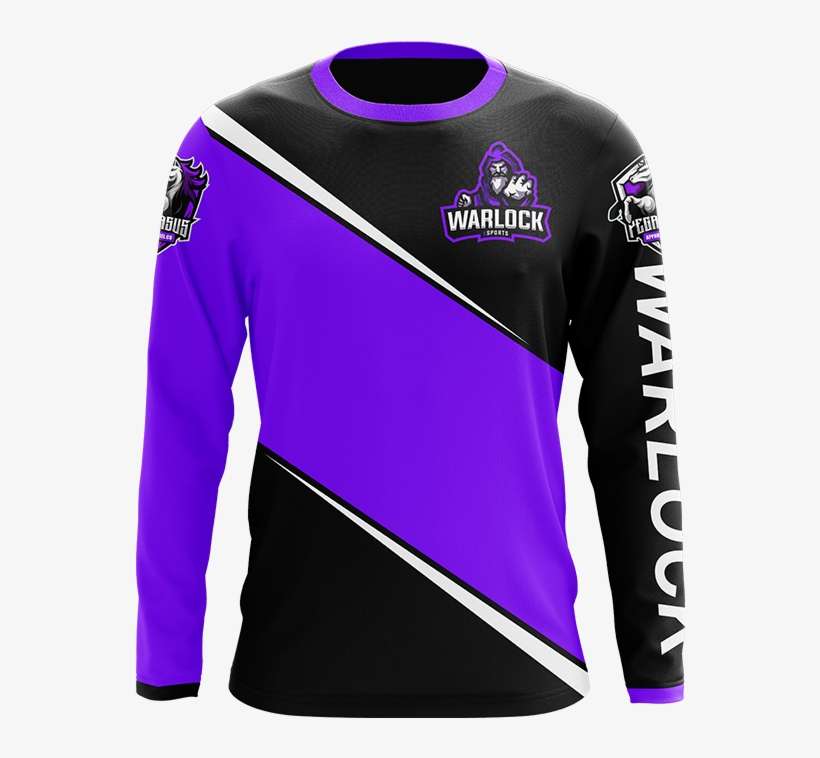 Warlock Long Sleeve Jersey - Long-sleeved T-shirt, transparent png download