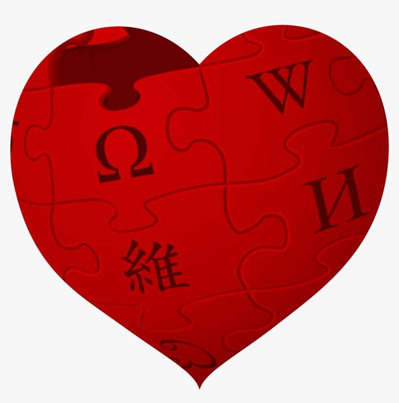 Redwikiheart 10,8m Heartonly - Wikipedia Logo November 2009, transparent png download