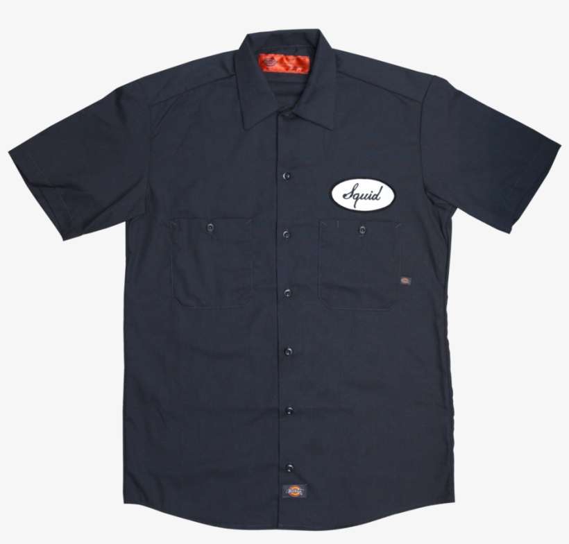 Squid Dickies Work Shirt - Button, transparent png download