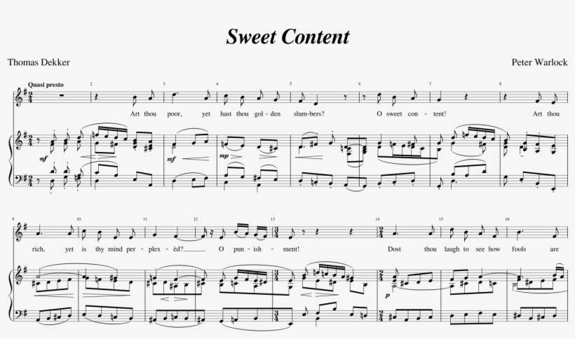 Print - O Sweet Content Music, transparent png download