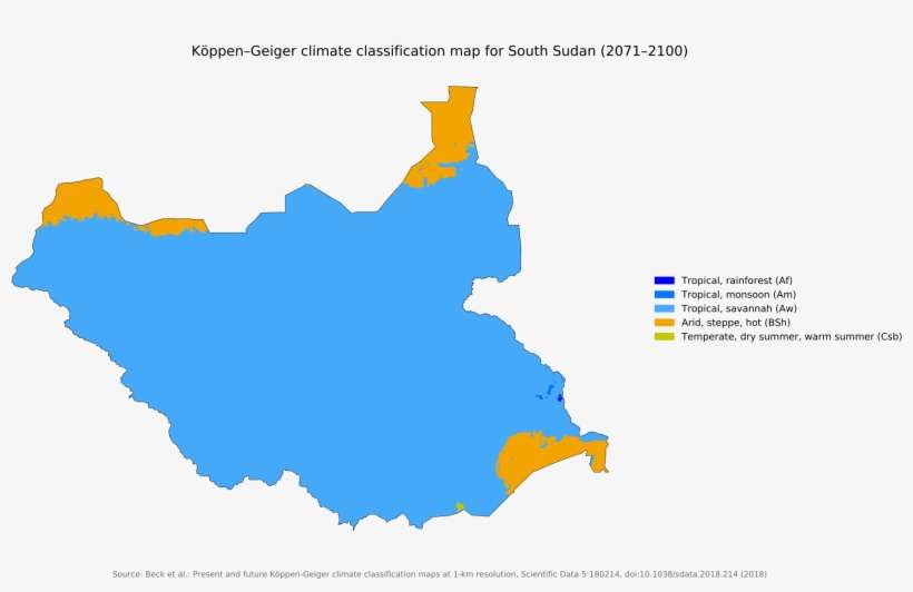 Open - South Sudan Satellite Map, transparent png download