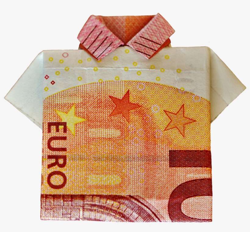 The Last Shirt,dollar Bill,10 Euro,folded,gift,money, - Euro Bill Shirt, transparent png download