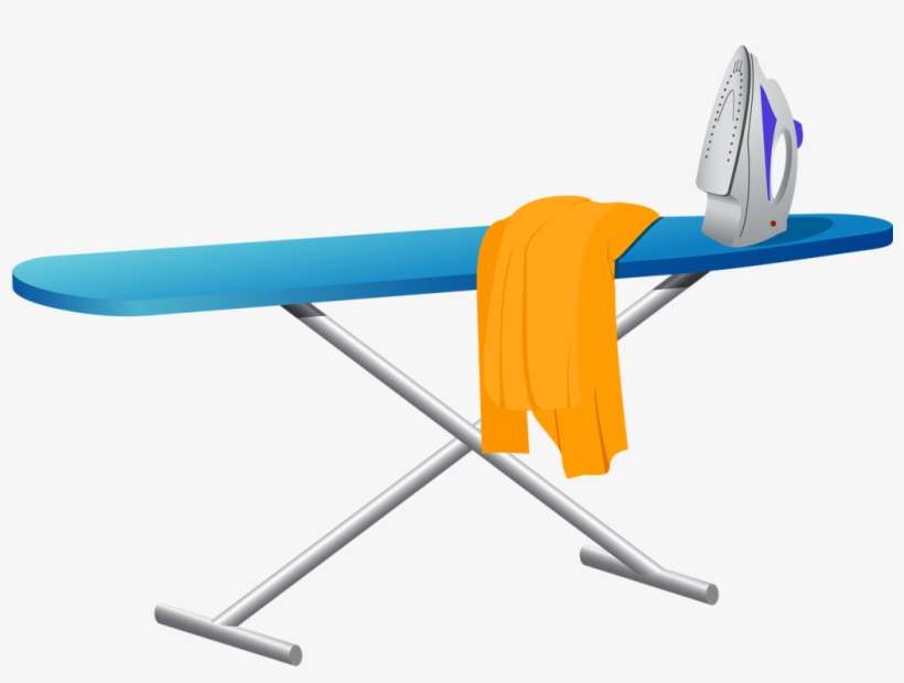 Iron Clipart Folding Clothes Iron And Ironing Board Clipart PNG Image