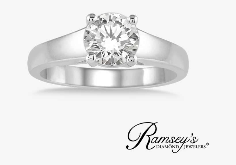 1ct Ramsey's 81 Round Diamond Solitaire Engagement - Pre-engagement Ring, transparent png download