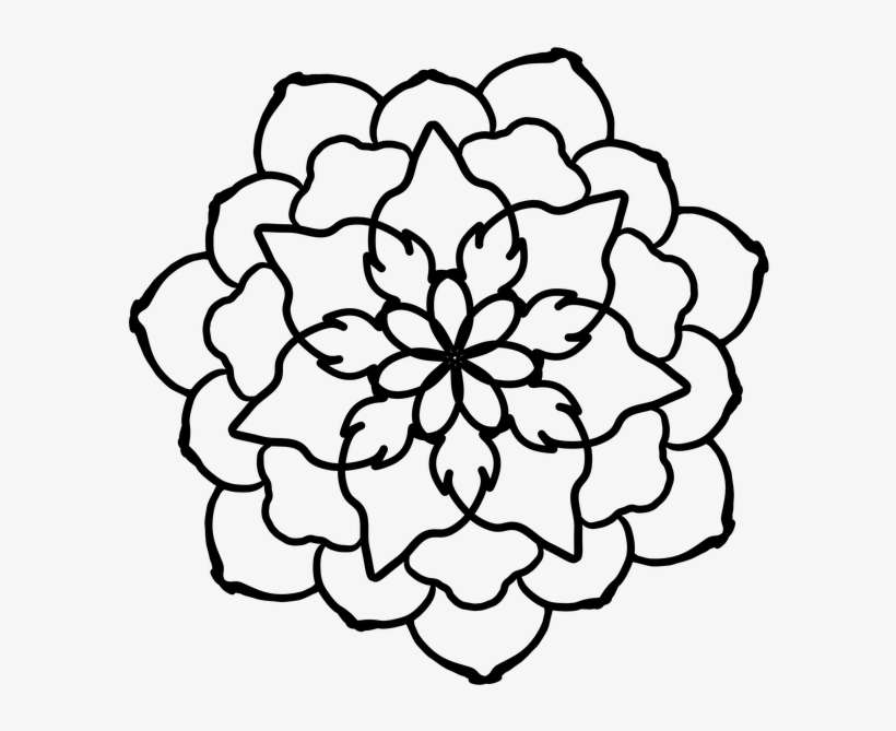 Flower, Cute Pretty, Design, Florals, Black And White - Pretty Design, transparent png download