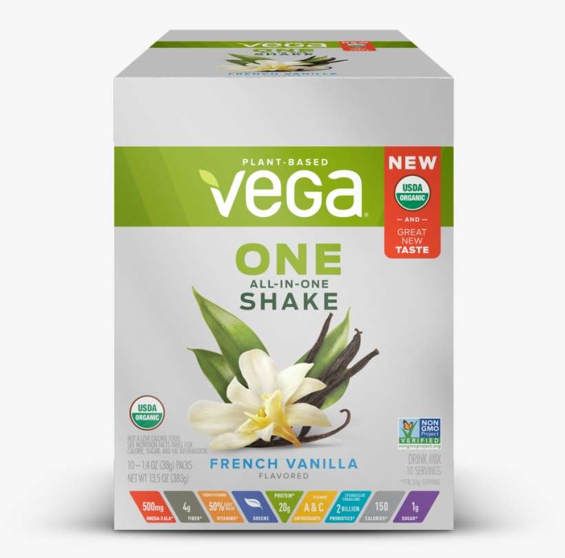 Vega One Organic All In One Shake, French Vanilla - Vega One, transparent png download