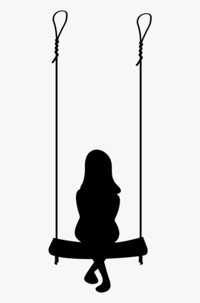 Free Png Girl On Swing Silhouette Png - Girl On Swing Silhouette, transparent png download