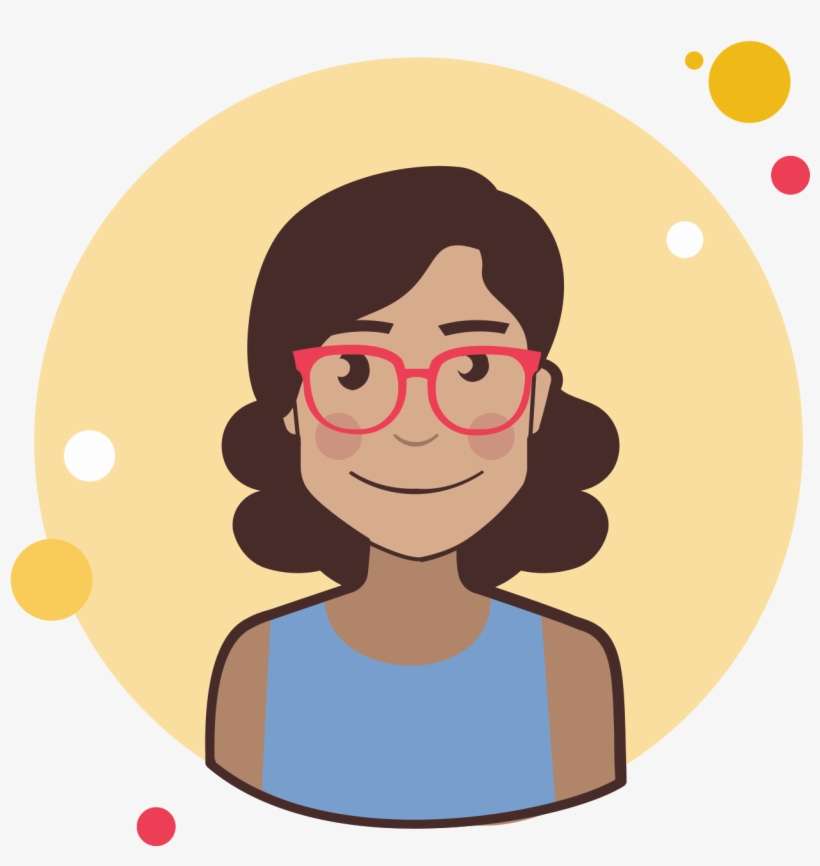 Senhora De Cabelo Encaracolado Marrom Com Óculos Icon - Illustration, transparent png download