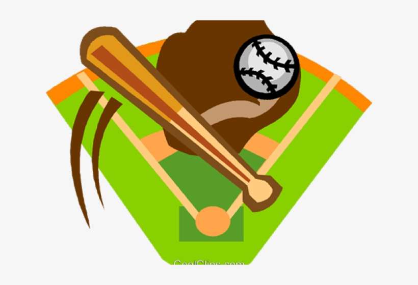 Baseball Bat Clipart Baseball Diamond - Baseball Diamond Clip Art, transparent png download