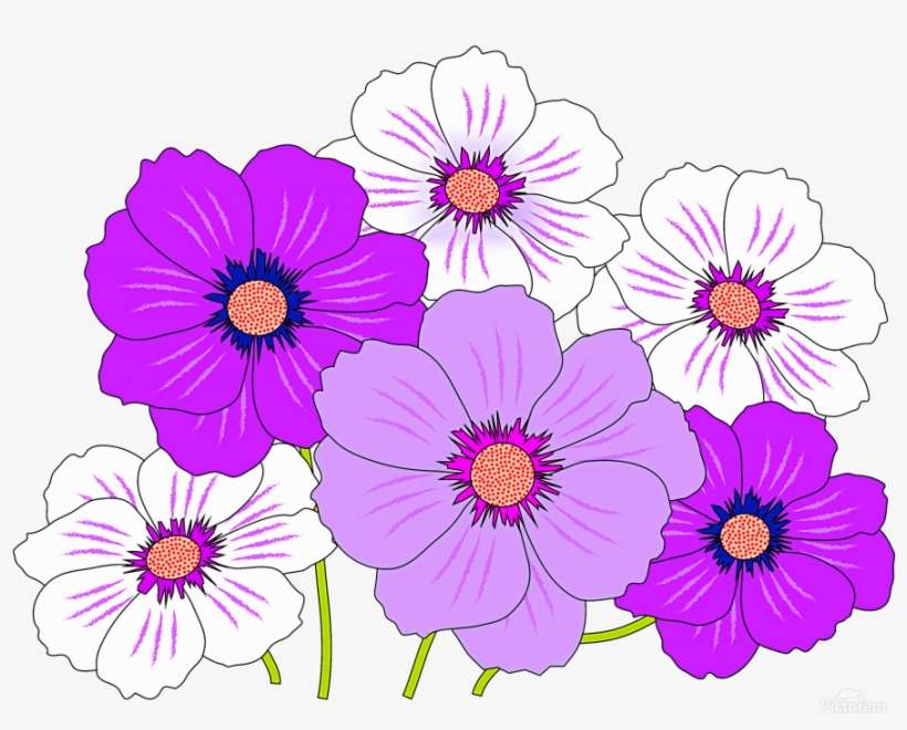 Colorful Flowers 05 Osg Acrylic Print - Flowers Icon Png Pink, transparent png download