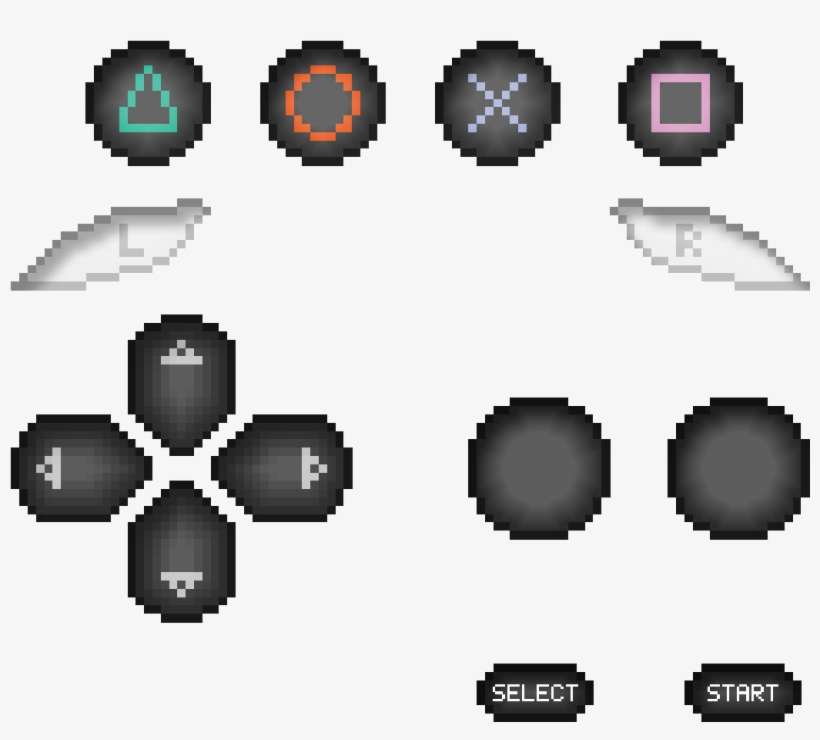 Playstation Buttons Resized Playstation Buttonst - Graphic Design, transparent png download