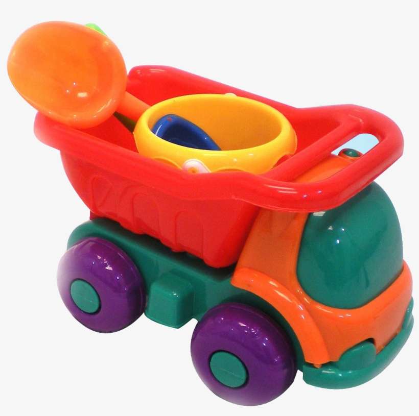 Beach Dumping Truck Toy - Push & Pull Toy, transparent png download