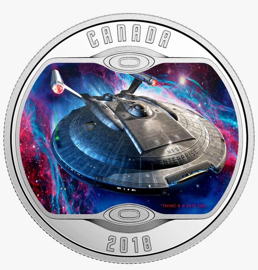 Star Trek Enterprise Nx - Star Trek Coins Glow In The Dark, transparent png download
