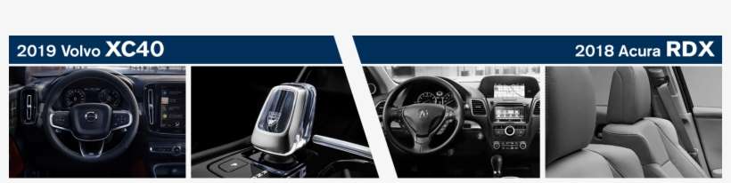 2019 Volvo Xc40 Vs 2018 Acura Rdx Interior Design Comparison - Acura Rdx, transparent png download