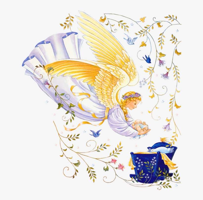 Angel With Baby Png Picture - Angel And Baby Png, transparent png download
