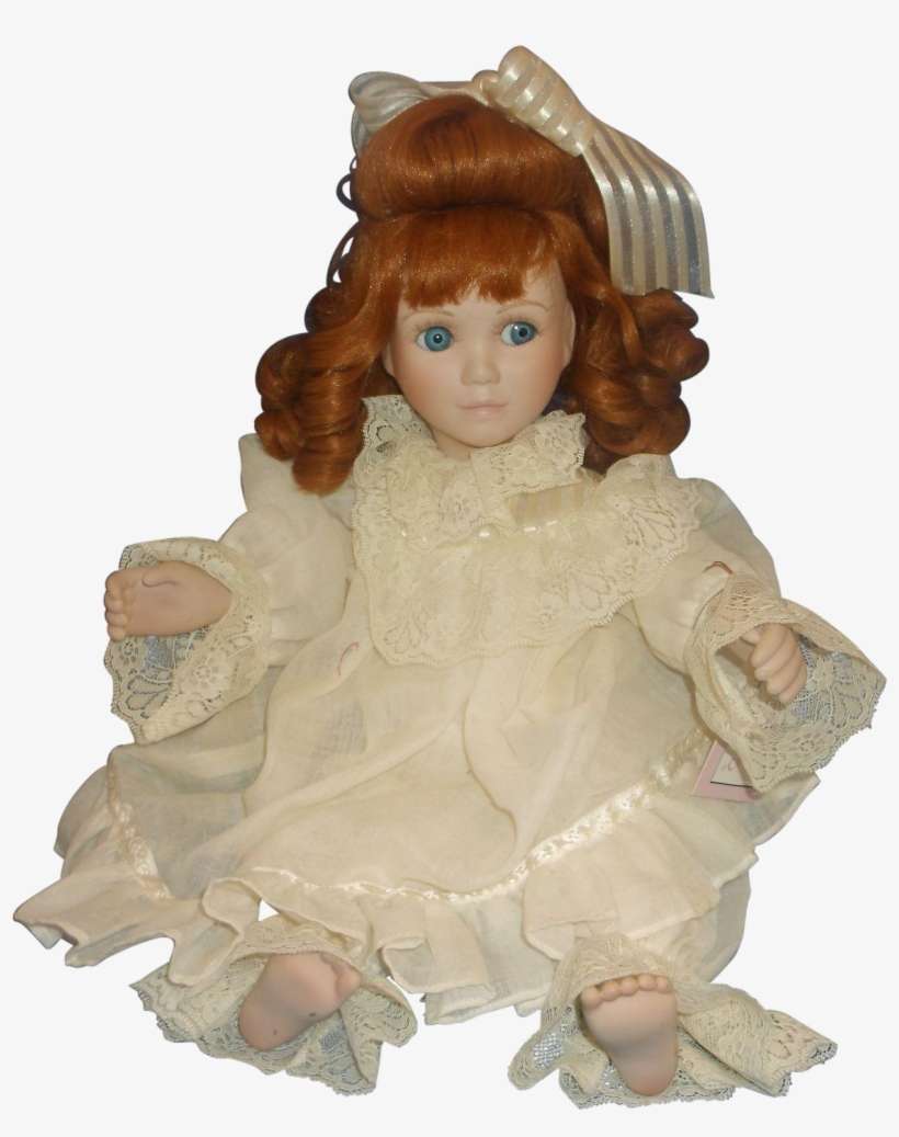 Colleen Red Head Porcelain Doll Victorian Lace Collection - Doll, transparent png download