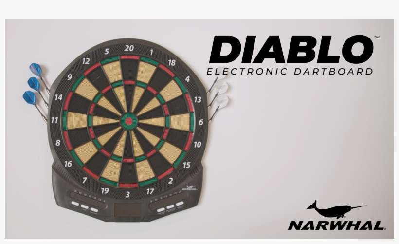Narwhal Diablo Electronic Dartboard Set With Cricket - Xq Max Electronic Dartboard, transparent png download