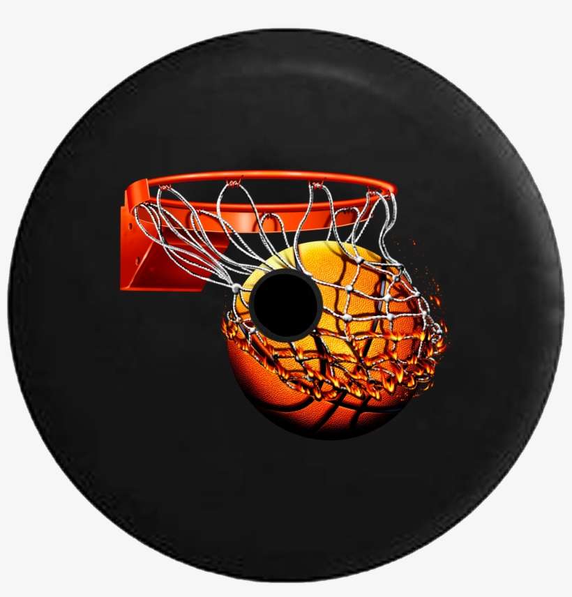 Jeep Wrangler Jl Backup Camera Day Basketball Flaming - Circle, transparent png download