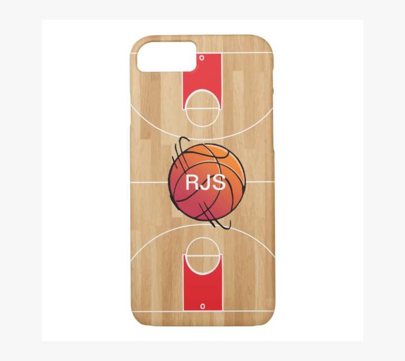 Monogram Basketball On Basketball Court Iphone 7 Case - Slam Dunk, transparent png download