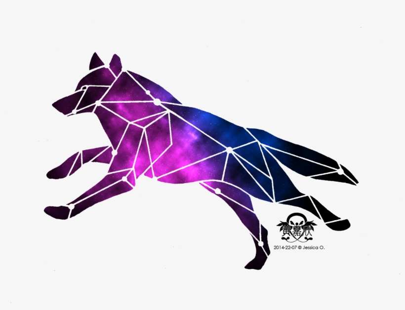 Transparent/white Lineart - Fox Constellation Tattoo, transparent png download