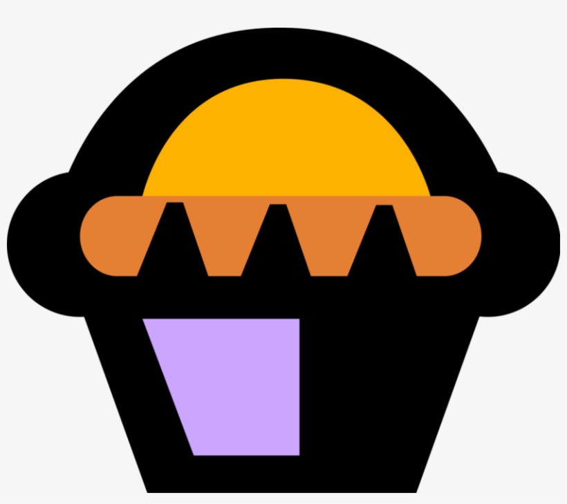 Vector Illustration Of Sweet Dessert Baked Cupcake, transparent png download