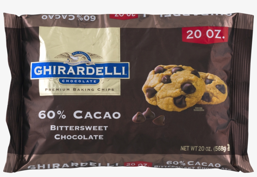 Ghirardelli 60% Cacao Bittersweet Chocolate Baking - Ghirardelli Chocolate Chips, transparent png download