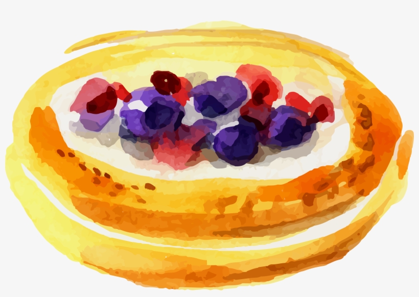Cupcake Bakery Bread Watercolor Painting - Transparent Bread Watercolour Png, transparent png download