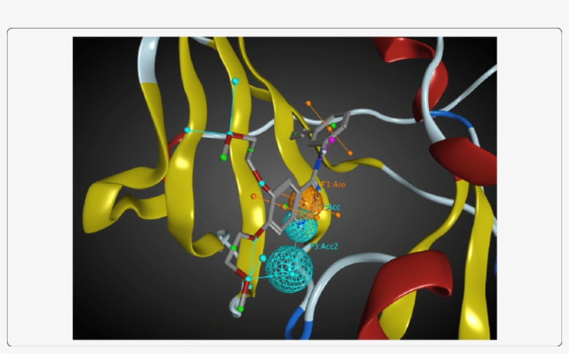 Modelo Farmacofórico De Erlotinib, Los Puntos Son Elementos - Graphic Design, transparent png download