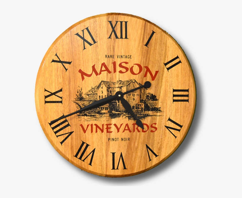 Rare Vintage Vineyards Barrel Head Clock - Clock, transparent png download