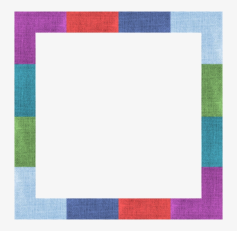 Fabric, Texture, Color, Blocking, Frame, Border, Purple - Marco De Colores Png, transparent png download