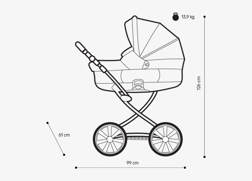 Baby Carriage Drawing At Getdrawings - 2 В 1 Noordi Fjordi Sport Nb+ Hickory 853, transparent png download