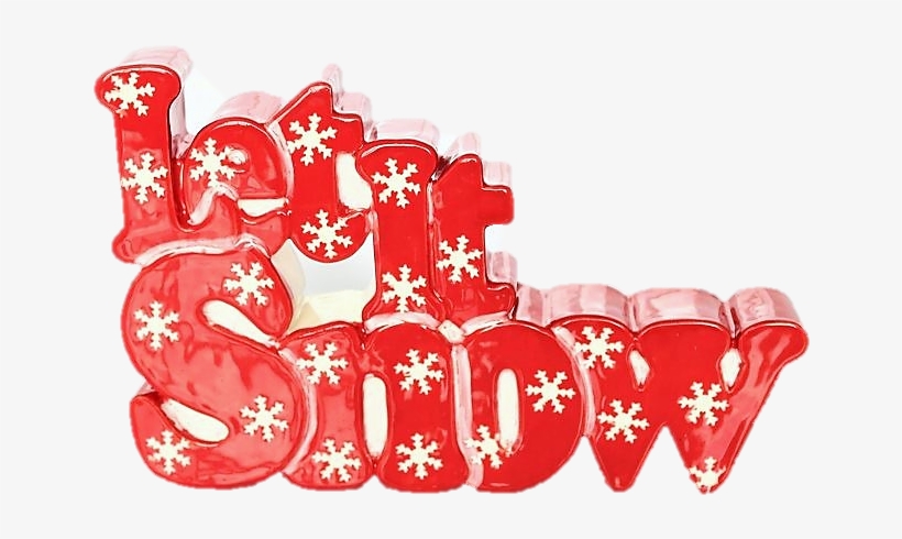 Let It Snow Plaque 5286 Let It Snow Plaque In Red - Illustration, transparent png download