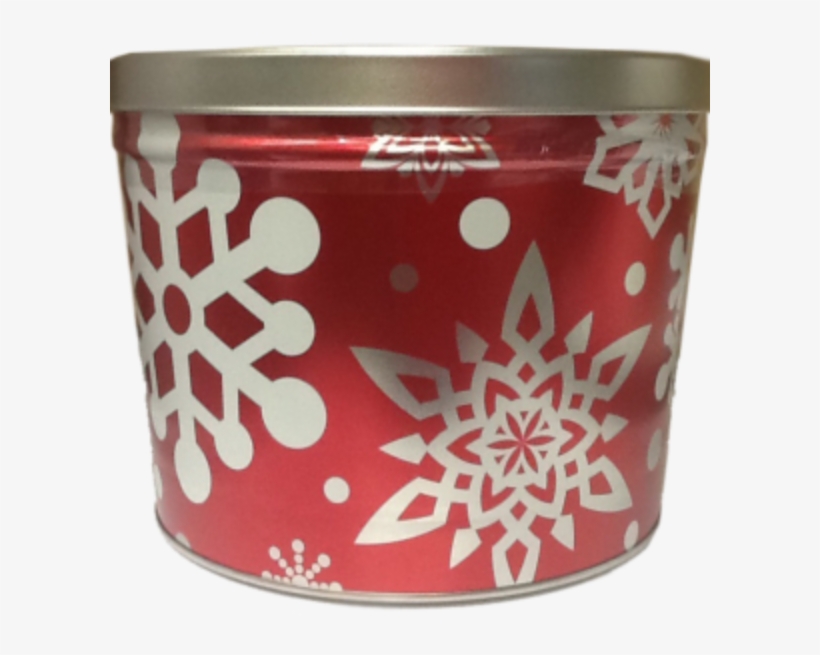 2 Gallon Let It Snow Christmas Themed Gourmet Popcorn - Tin Can, transparent png download