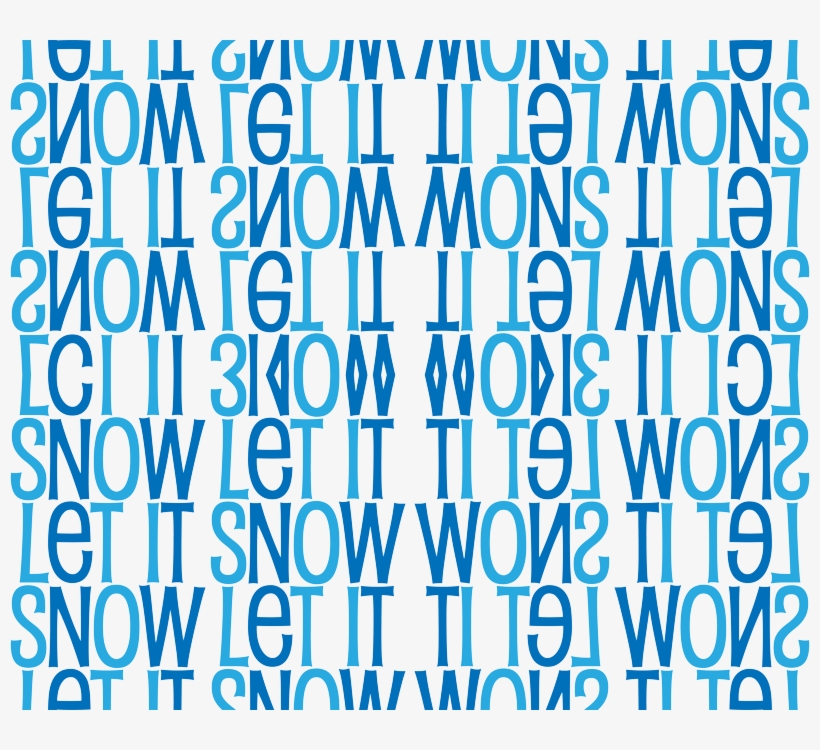 Let It Snow, Cute Winter Text Pattern With Different - Circle, transparent png download