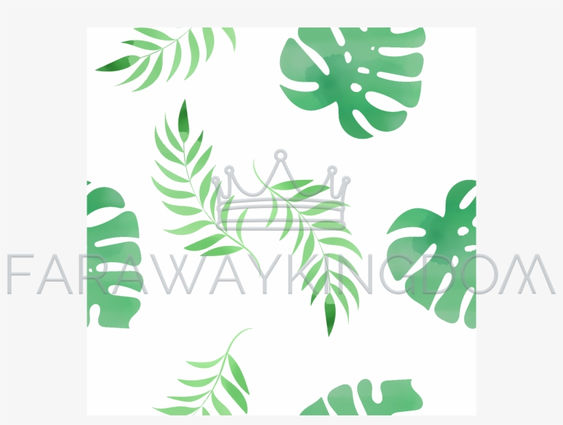 Tropical Monstera Watercolor Vector Illustration Seamless - Illustration, transparent png download