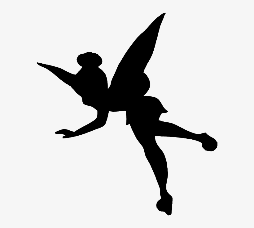 Silhouette Think Disney Fairies Tinkerbell Silhouettes - Tinker Bell, transparent png download