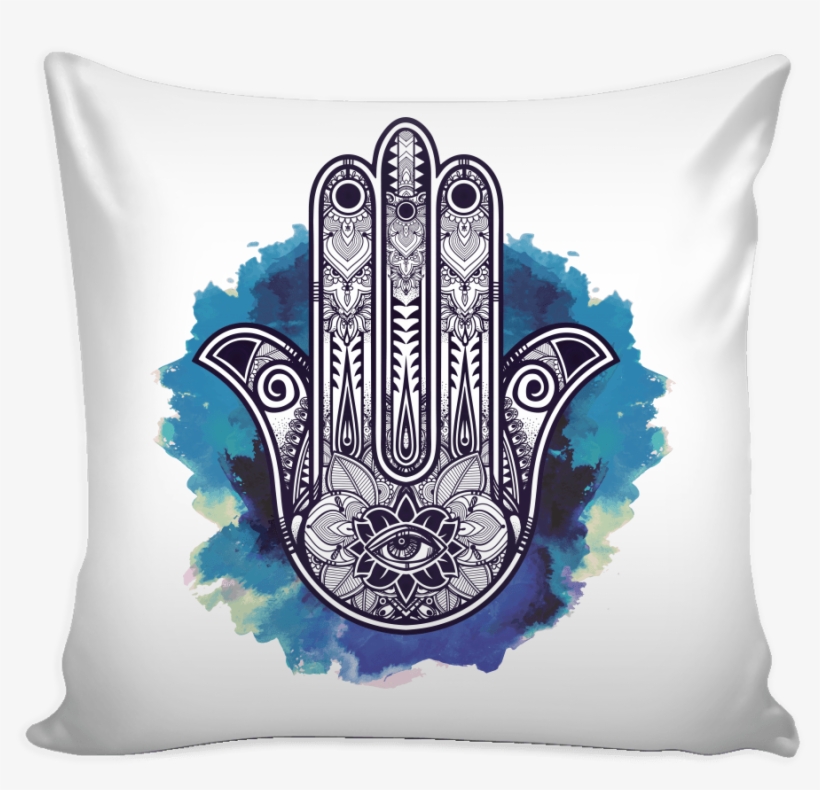 Ornate Hand Drawn Hamsa Pillow Cover - Donut Care Pillow, transparent png download