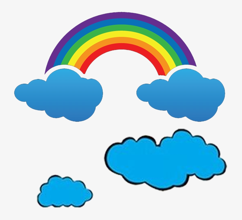 Arco Ris De Anima O Dos Desenhos - Arcoiris Con Nubes Png, transparent png download