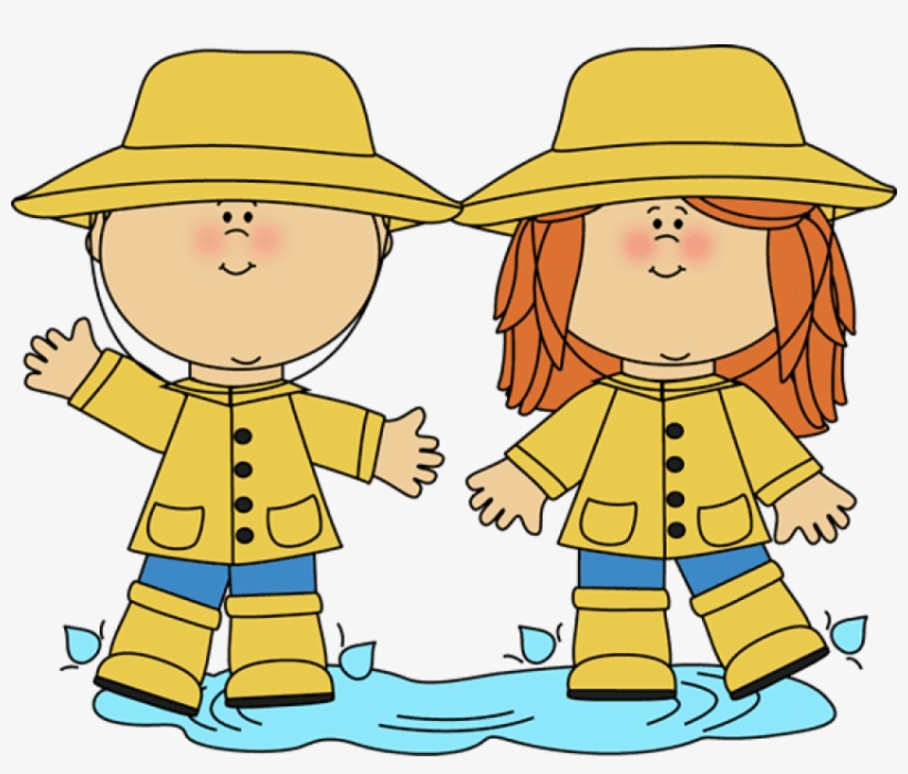 Free Png Download Kids In Rain Png Images Background - Jump In Puddles Clipart, transparent png download