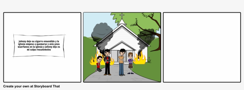 Johnny Dejo Su Cigarro Ensendido Y La Iglesia Empes - Cartoon, transparent png download